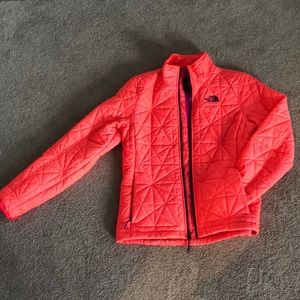 Neon pink North Face